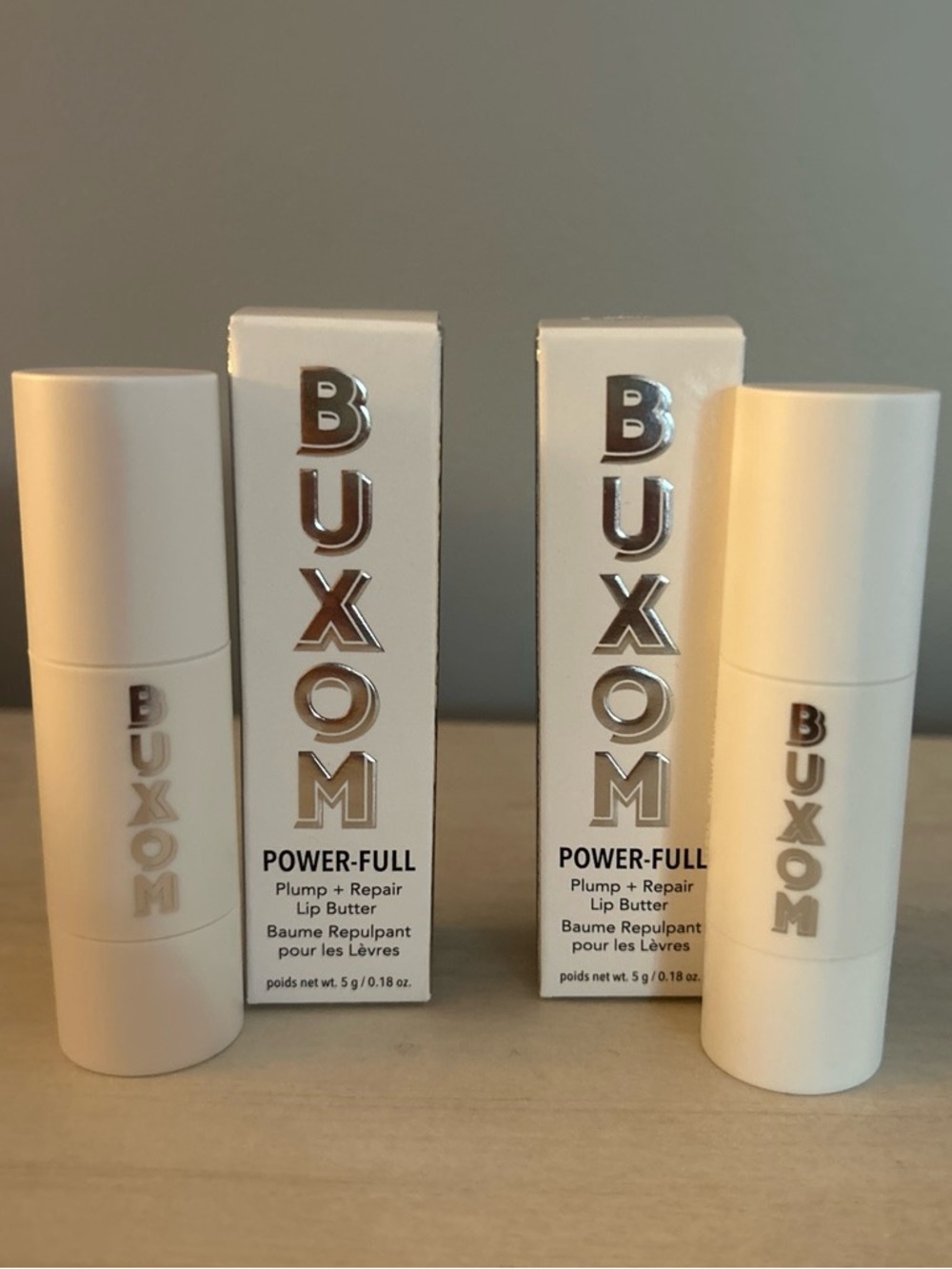 Buxom Power-Full Plump + Repair Lip Butter — White Bundle of Two